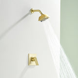 Wall Mount 5-Spray Shower Trim Kit 1-Handle Single Function Pressure Balancing Shower System - Matte Black, Brushed Nickel, Brushed Gold