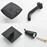 5-setting Tub and Shower Faucet Single-Handle shower trim kit with 5 in. square rain head shower and diverter tub spout