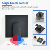 5-setting Tub and Shower Faucet Single-Handle shower trim kit with 5 in. square rain head shower and diverter tub spout