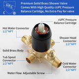 5-setting Tub and Shower Faucet Single-Handle shower trim kit with 5 in. square rain head shower and diverter tub spout