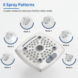 5-setting Tub and Shower Faucet Single-Handle shower trim kit with 5 in. square rain head shower and diverter tub spout