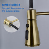 Kitchen Faucet High Arc Spring Kitchen Sink Faucet with Sprayer Single Handle Hole