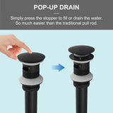 SHAMANDA Brass Bathroom Sink Drain, Vessel Vanity Sink Pop Up Drain Stopper with Overflow Lavatory Drain Assembly