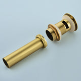 SHAMANDA Brass Bathroom Sink Drain, Vessel Vanity Sink Pop Up Drain Stopper with Overflow Lavatory Drain Assembly