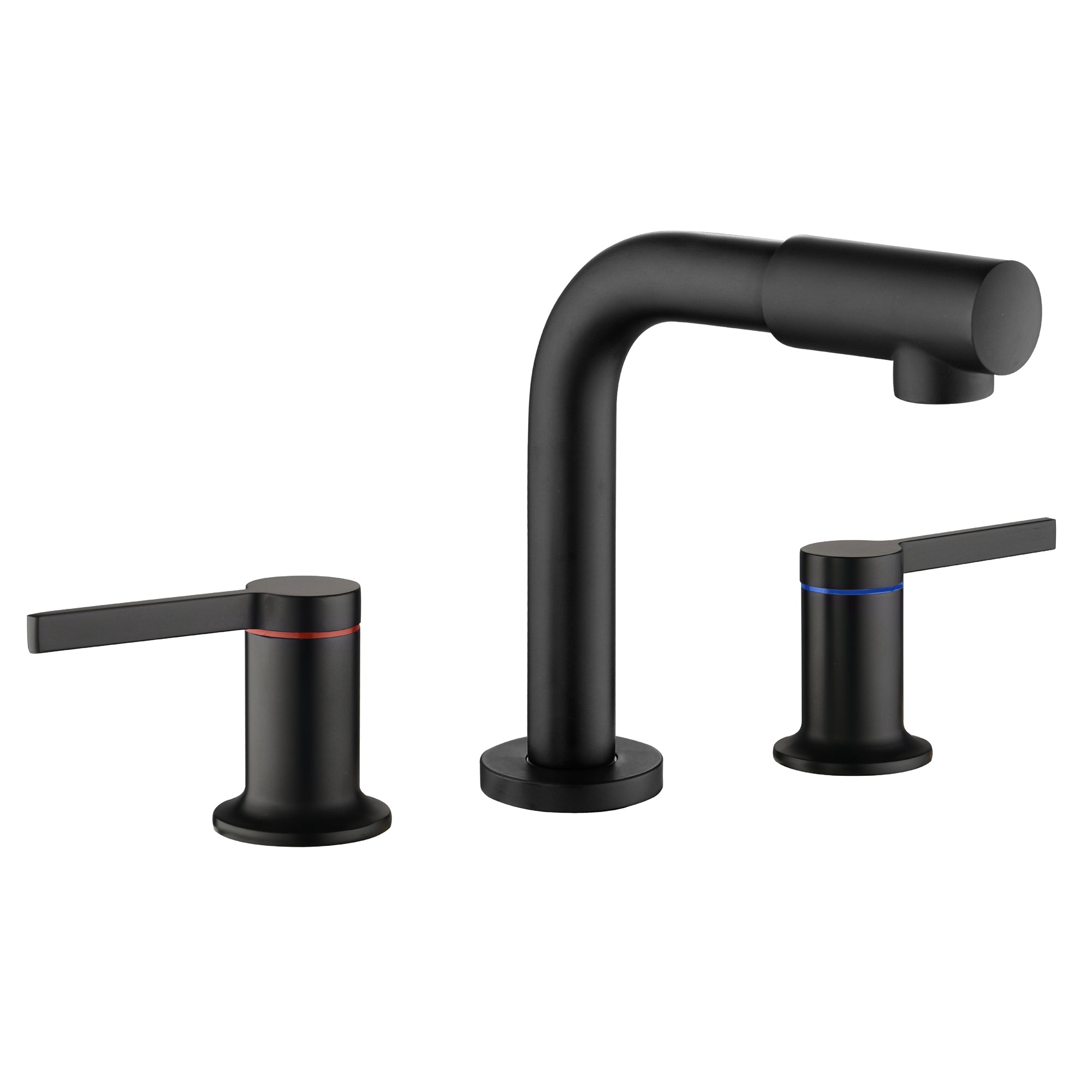 Widespread Bathroom Faucet with 360 Degree Swivel Nozzle and Spout 2 Unique Knob Handles Bathroom Sink Faucet 3 Hole