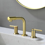 Widespread Bathroom Faucet with 360 Degree Swivel Nozzle and Spout 2 Unique Knob Handles Bathroom Sink Faucet 3 Hole