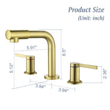 360 Degree Swivel Nozzle and Spout, Faucet  2 Unique Knob Handles Bathroom Sink Faucet 3 Hole