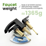 Waterfall Bathroom Faucet 3 Holes Widespread Bathroom Sink Faucet | Two Handles Lavatory Vanity Sink Faucets with Pop-up Drain Assembly & Supply Lines