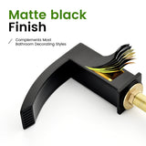 Waterfall Bathroom Faucet 3 Holes Widespread Bathroom Sink Faucet | Two Handles Lavatory Vanity Sink Faucets with Pop-up Drain Assembly & Supply Lines