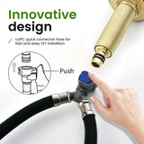 Waterfall Bathroom Faucet 3 Holes Widespread Bathroom Sink Faucet | Two Handles Lavatory Vanity Sink Faucets with Pop-up Drain Assembly & Supply Lines