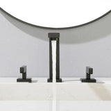 Bathroom Faucet Widespread Bathroom Faucet 3 Hole Vanity Faucet with Supply Hoses SUS 304 Stainless Steel