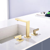 Bathroom Faucet Widespread Bathroom Faucet 3 Hole Vanity Faucet with Supply Hoses SUS 304 Stainless Steel