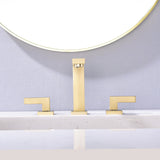 Bathroom Faucet Widespread Bathroom Faucet 3 Hole Vanity Faucet with Supply Hoses SUS 304 Stainless Steel