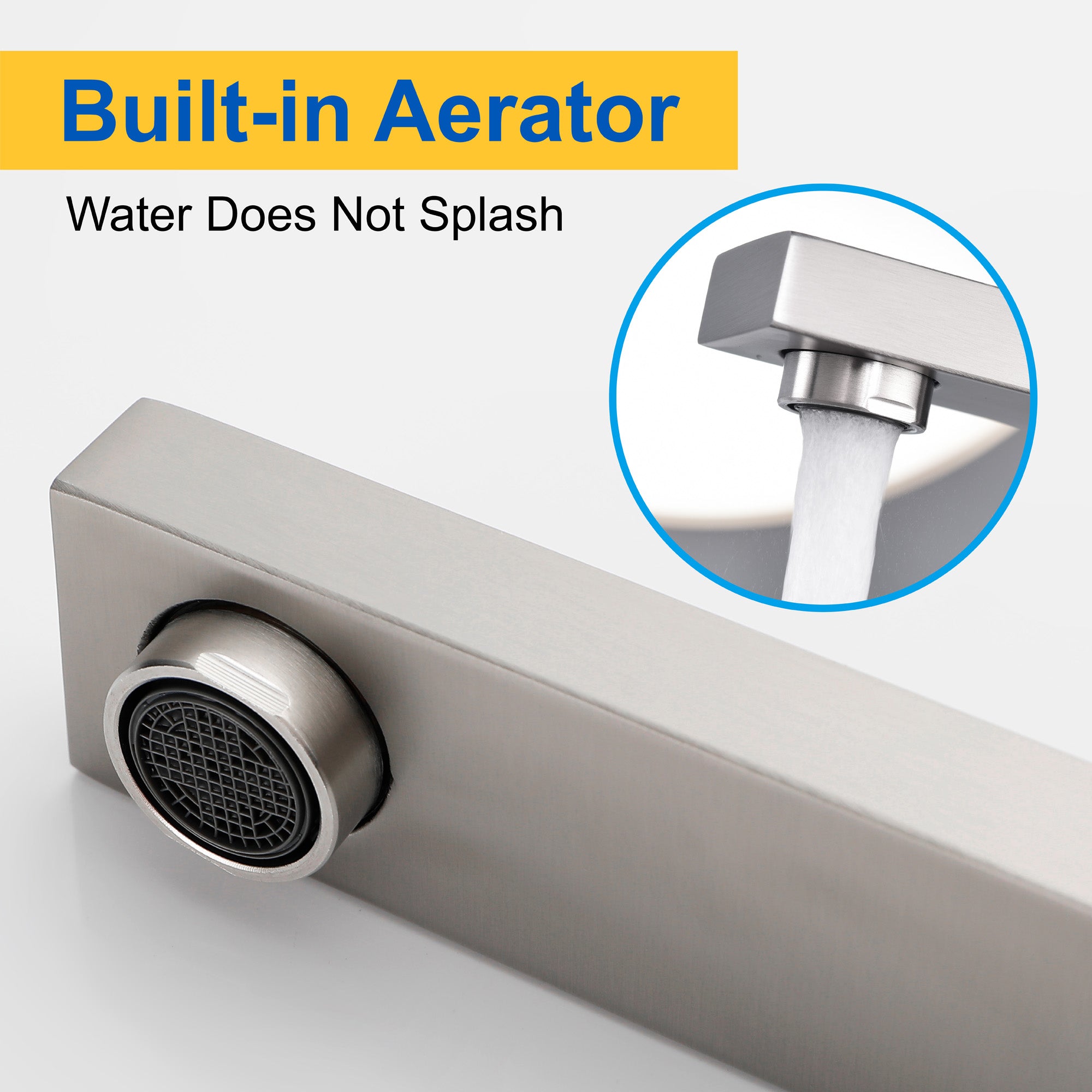 Bathroom Faucet Widespread Bathroom Faucet 3 Hole Vanity Faucet with Supply Hoses SUS 304 Stainless Steel