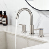 Bathroom Vanity Sink Faucet 3 Holes, Mordern 2 Handle 8 Inch Widespread Bathroom Lavatory