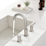 Bathroom Vanity Sink Faucet 3 Holes, Mordern 2 Handle 8 Inch Widespread Bathroom Lavatory