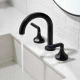 Bathroom Sink Faucet 3 Holes Widespread 8 Inch Lavatory Faucets With 360° Swivel