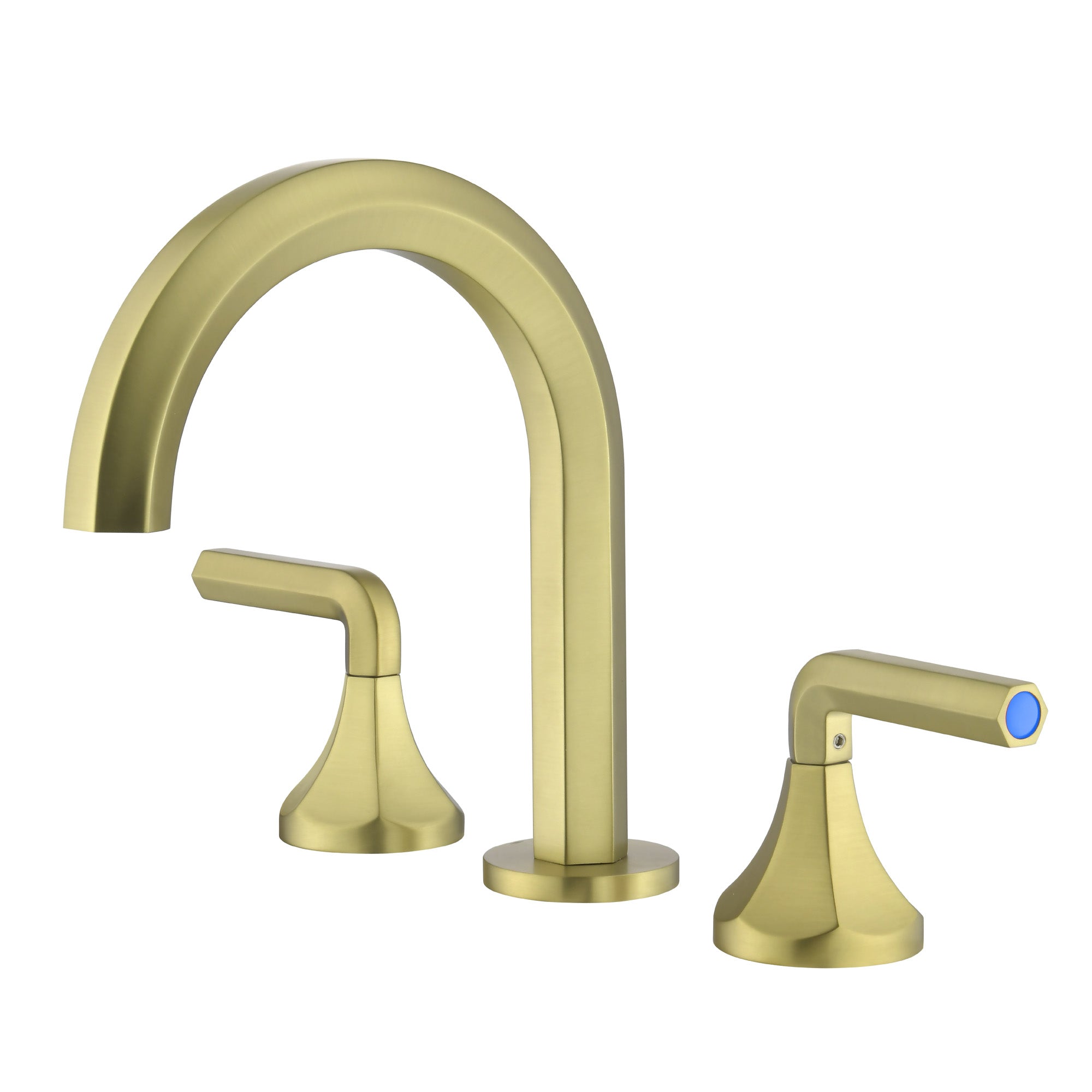 Bathroom Sink Faucet 3 Holes Widespread 8 Inch Lavatory Faucets With 360° Swivel