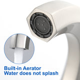 Bathroom Sink Faucet 3 Holes Widespread 8 Inch Lavatory Faucets With 360° Swivel