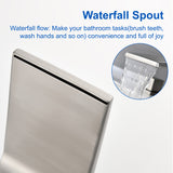 SHAMANDA Bathroom Basin Faucet 3 Holes 2 Square Handles Brushed Gold Sink Faucet