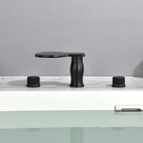 Waterfall Bathroom Tub Filler, Bathtub Faucet 3 Holes, Deck Mount Roman Tub Faucet