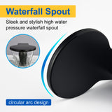 Waterfall Bathroom Tub Filler, Bathtub Faucet 3 Holes, Deck Mount Roman Tub Faucet