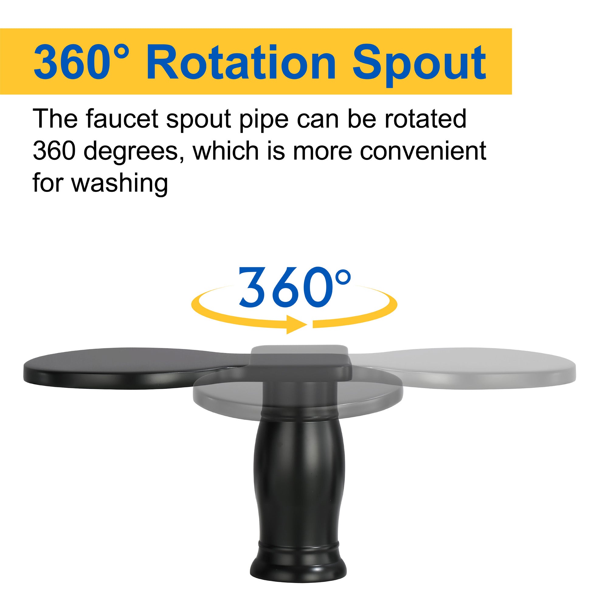 Waterfall Bathroom Tub Filler, Bathtub Faucet 3 Holes, Deck Mount Roman Tub Faucet