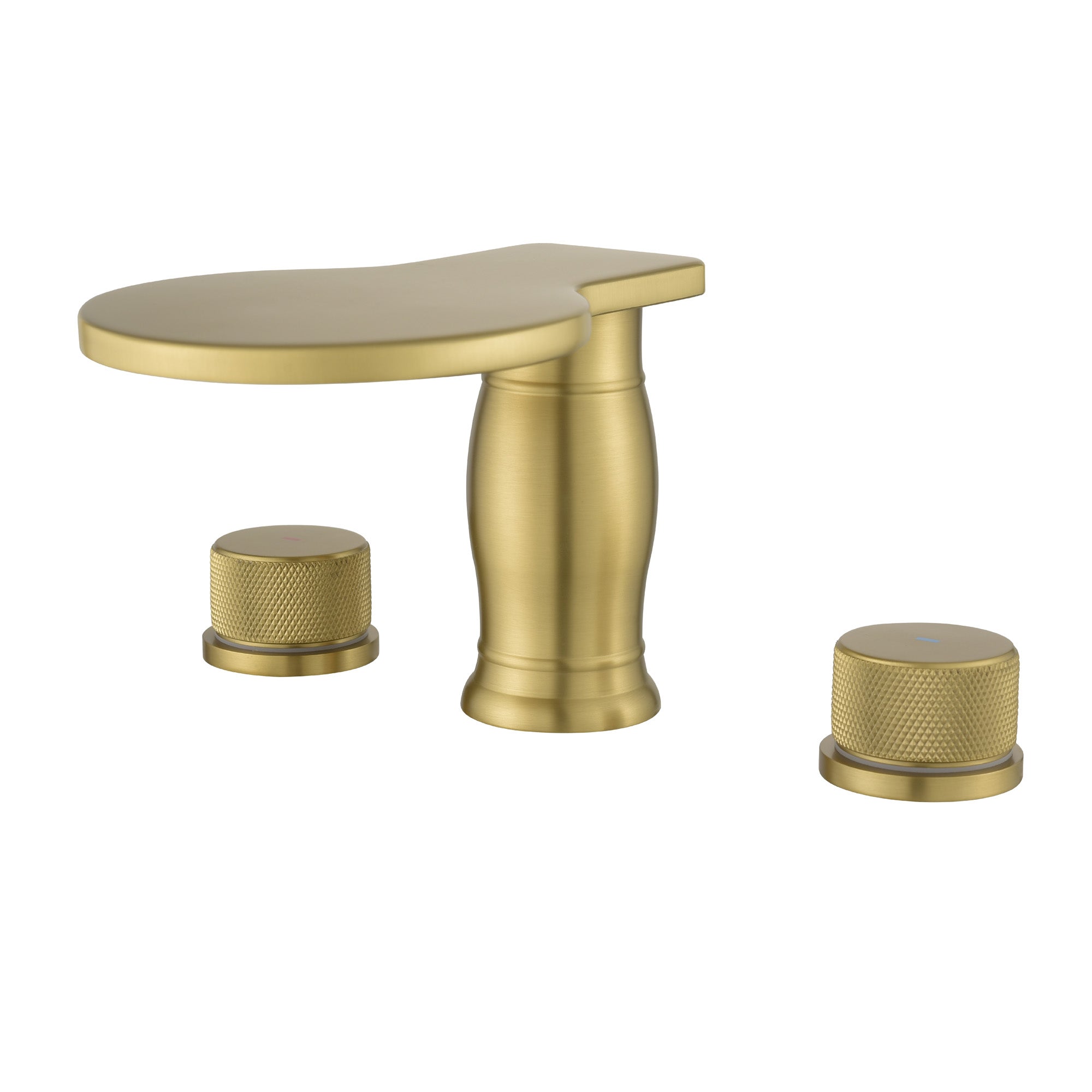 Waterfall Bathroom Tub Filler, Bathtub Faucet 3 Holes, Deck Mount Roman Tub Faucet