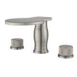 Waterfall Bathroom Tub Filler, Bathtub Faucet 3 Holes, Deck Mount Roman Tub Faucet