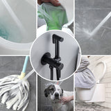 Bidet Sprayer for Toilet, Stainless Steel Handheld Sprayer Attachment with hose for Feminine Wash, Baby Diaper Cloth Washer and Shower Sprayer for Pet, Wall or Toilet Mount