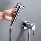 Bidet Sprayer for Toilet, Stainless Steel Handheld Sprayer Attachment with hose for Feminine Wash, Baby Diaper Cloth Washer and Shower Sprayer for Pet, Wall or Toilet Mount