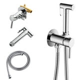 Bidet Sprayer for Toilet, Stainless Steel Handheld Sprayer Attachment with hose for Feminine Wash, Baby Diaper Cloth Washer and Shower Sprayer for Pet, Wall or Toilet Mount