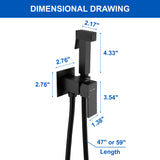 Handheld Bidet Sprayer for Toilet, Brass Baby Cloth Diaper Sprayer Kit with Hose Brass Valve