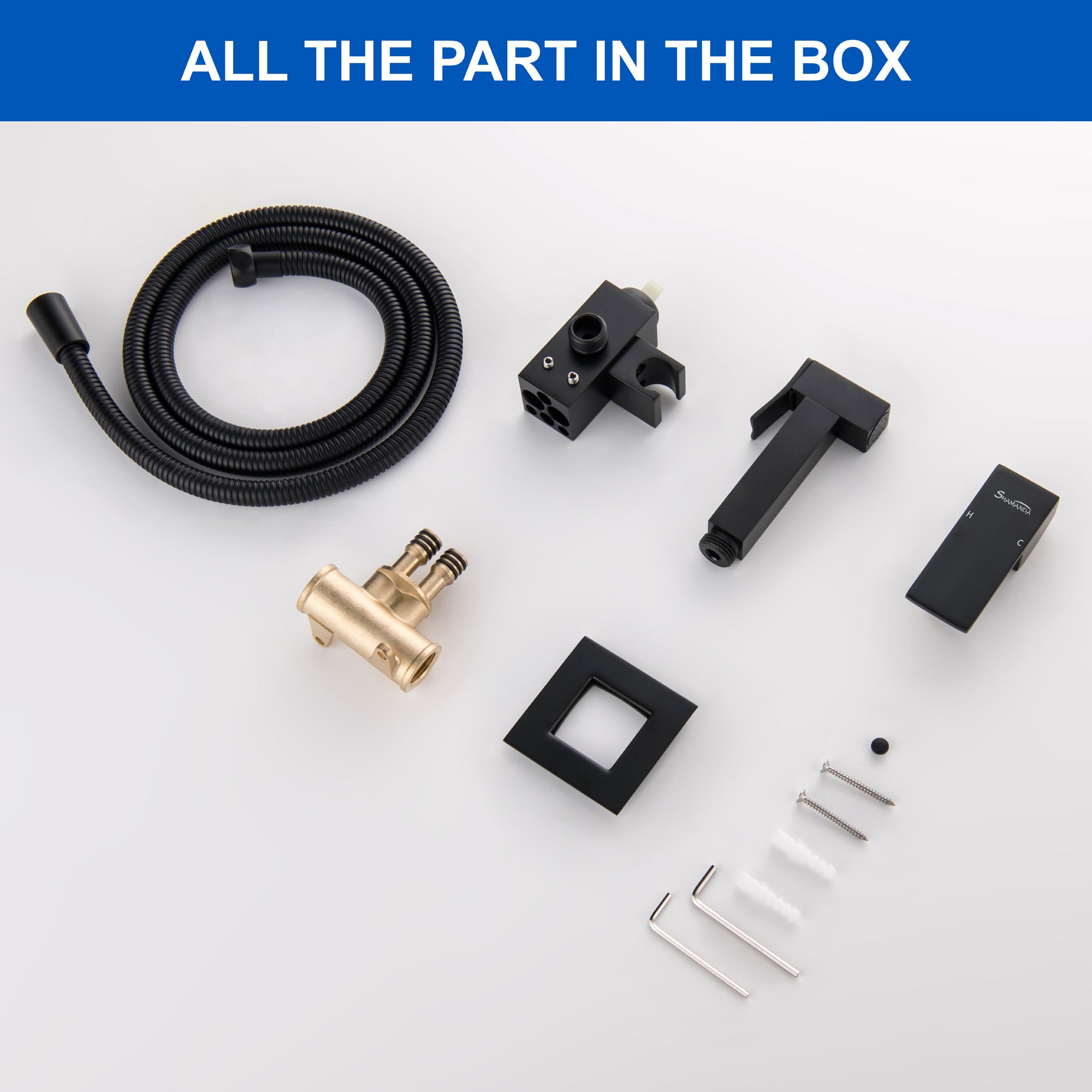 Handheld Bidet Sprayer for Toilet, Brass Baby Cloth Diaper Sprayer Kit with Hose Brass Valve