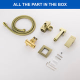 Handheld Bidet Sprayer for Toilet, Brass Baby Cloth Diaper Sprayer Kit with Hose Brass Valve