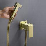 Handheld Bidet Sprayer for Toilet, Brass Baby Cloth Diaper Sprayer Kit with Hose Brass Valve