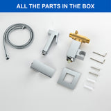 Handheld Bidet Sprayer for Toilet, Brass Baby Cloth Diaper Sprayer Kit with Hose Brass Valve