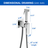 Handheld Bidet Sprayer for Toilet, Brass Baby Cloth Diaper Sprayer Kit with Hose Brass Valve