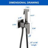 Handheld Bidet Sprayer for Toilet, Brass Baby Cloth Diaper Sprayer Kit with Hose Brass Valve