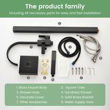 Single Handle Floor Mounted Free Standing Bathtub Faucet Tub Filler Faucet with Handshower