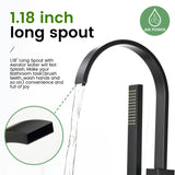 Single Handle Floor Mounted Free Standing Bathtub Faucet Tub Filler Faucet with Handshower