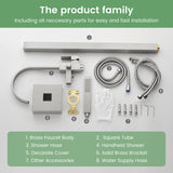 Single Handle Floor Mounted Free Standing Bathtub Faucet Tub Filler Faucet with Handshower