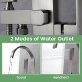 Single Handle Floor Mounted Free Standing Bathtub Faucet Tub Filler Faucet with Handshower