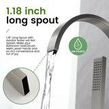 Single Handle Floor Mounted Free Standing Bathtub Faucet Tub Filler Faucet with Handshower