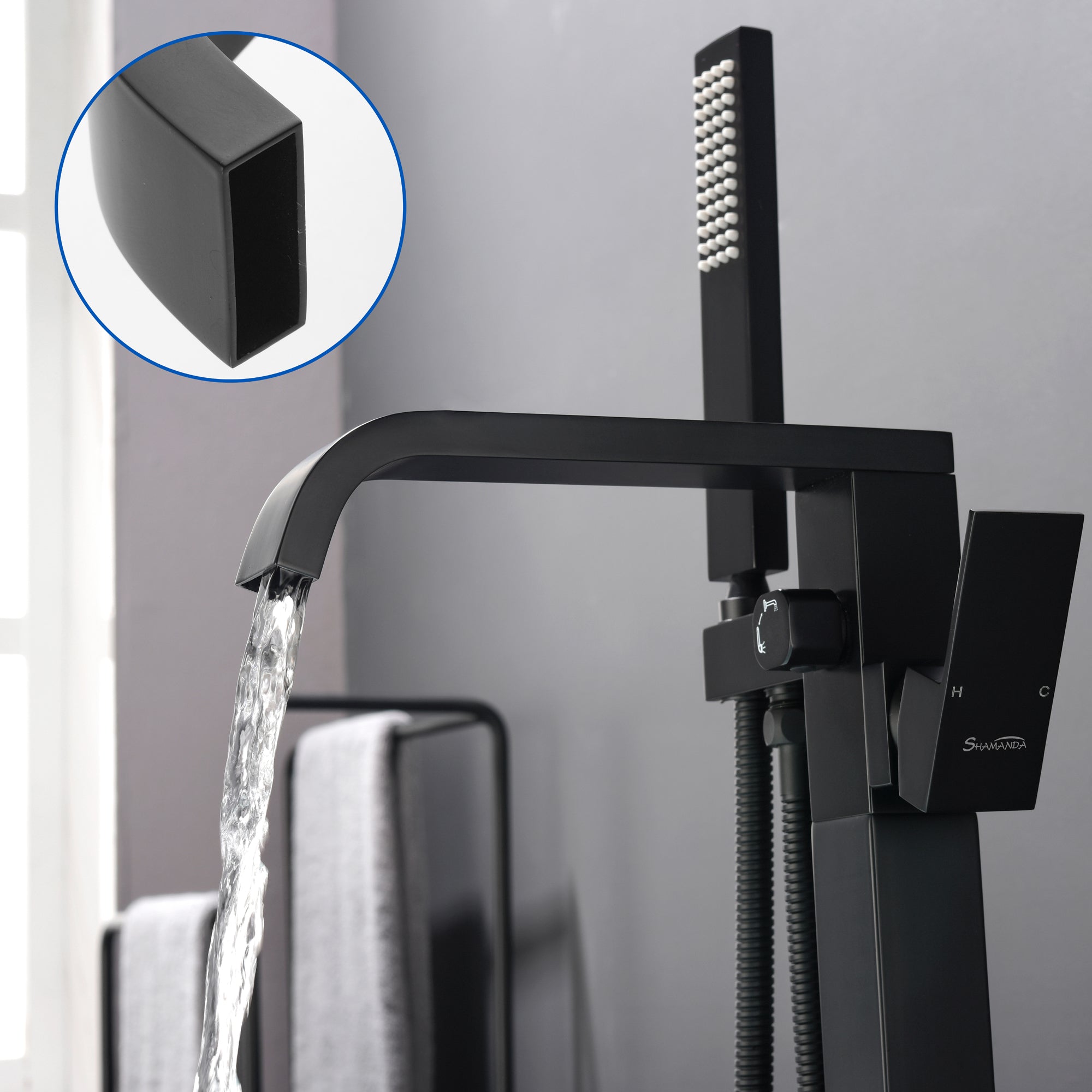 floor mount bathtub faucet