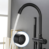Freestanding Bathtub Faucet Bath Tub Filler Faucet with Hand Shower Floor Mount