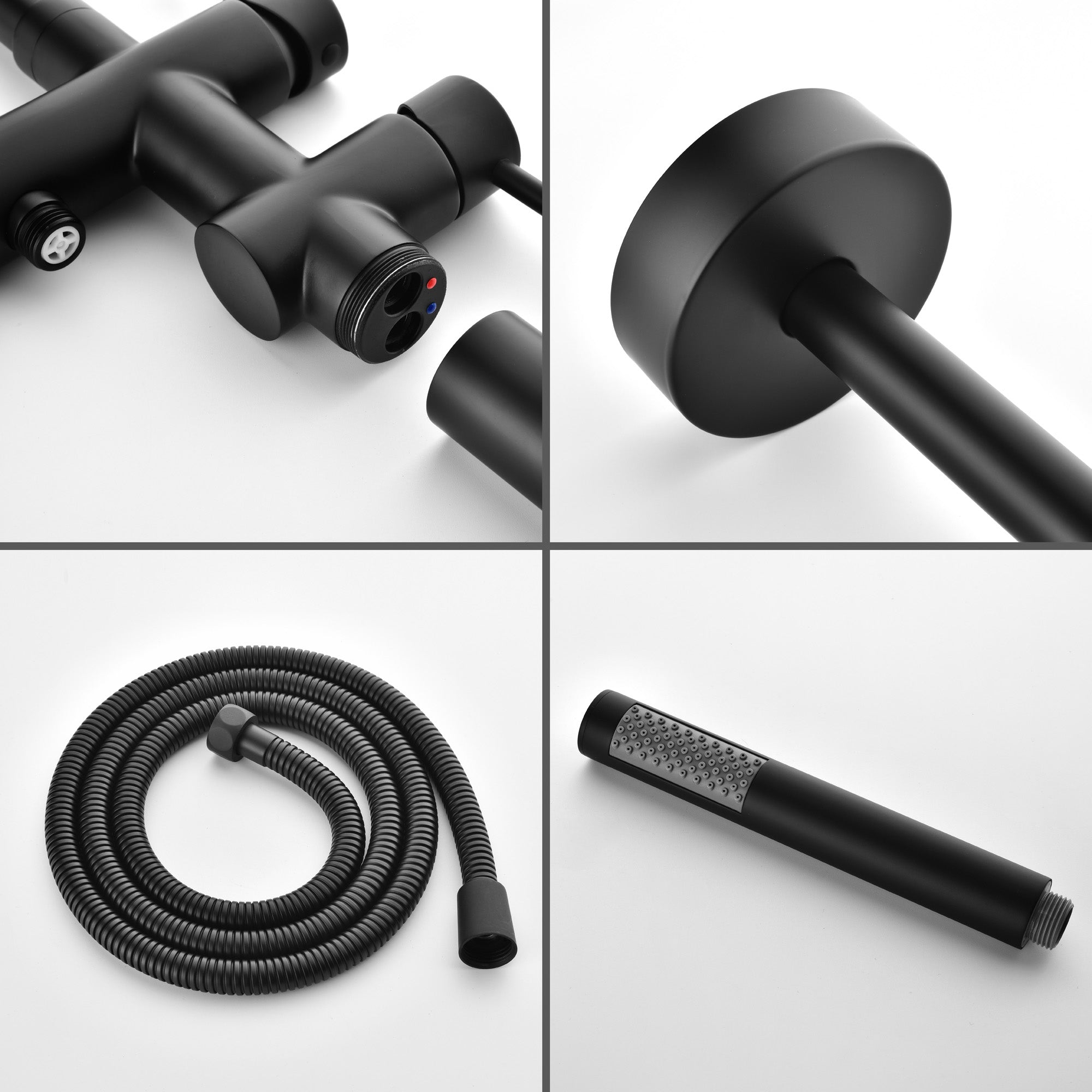 Freestanding Bathtub Faucet Bath Tub Filler Faucet with Hand Shower Floor Mount