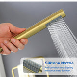 Freestanding Bathtub Faucet Bath Tub Filler Faucet with Hand Shower Floor Mount