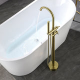 Freestanding Bathtub Faucet Bath Tub Filler Faucet with Hand Shower Floor Mount