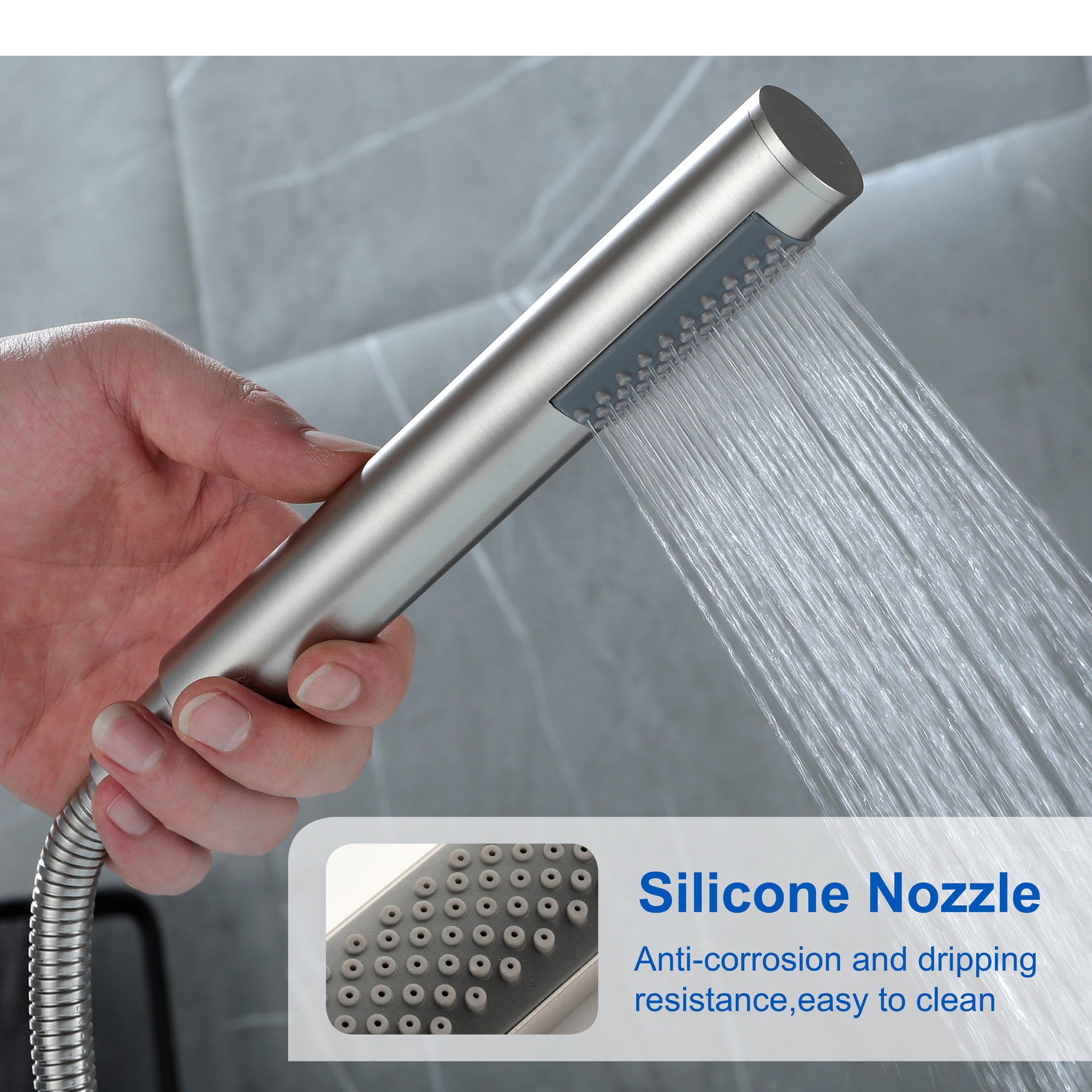 Freestanding Bathtub Faucet Bath Tub Filler Faucet with Hand Shower Floor Mount